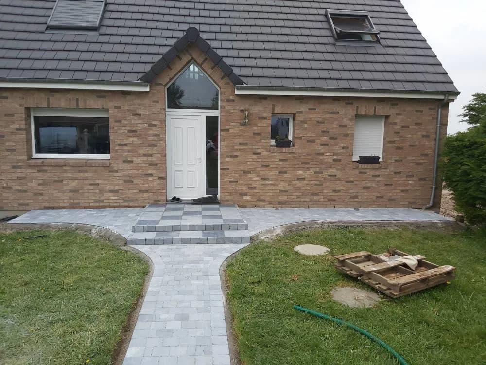 Allée en pavé Pierre bleue Douai (59) — photo 1