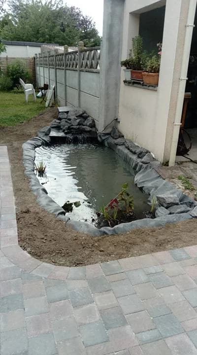 Création d'un bassin et allées en pavé à Douai (59) — photo 3