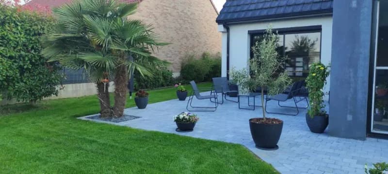 Création terrasse pierres bleues Douai (59) — photo 1